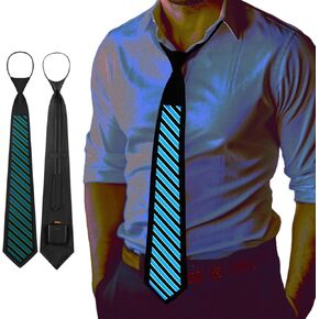 Sound Control Light Up Tie With Follow Music Flash Novelty Shining Ties For Men,Women DJ,Parties,Bars and Mardi Gras