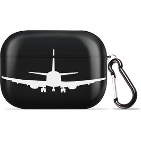 Case Cover for AirPods Pro Flight Airplane Silhouettes Full Body Protection Case Earphone Earset Case Hard PC Cover, M, Buckie