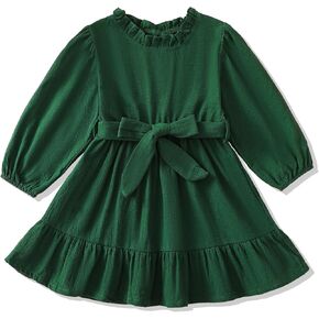 SUNNY PIGGY Toddler Baby Grils Dress Long Sleeve Winter Fall Dress for Grils