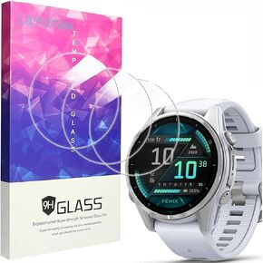 Compatible for Garmin Fenix 8 43mm Screen Protector, [3 Pack] 9H Tempered Glass Screen Protector Film Compatible for Garmin Fenix 8 43mm, fēnix 8 43mm AMOLED Smartwatch (3 Pack)