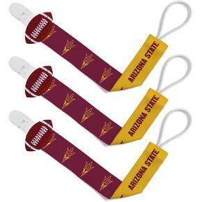 BabyFanatic Pacifier Clip 3-Pack - NCAA Arizona State Sun Devils - Officially Licensed League Gear