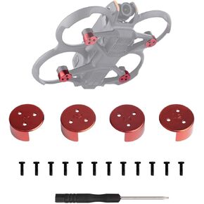 Bottom Protector Cover for DJI Avata 2, 4 PCS Aluminum Alloy Anti-Scratch Dust-Proof Bump Proof Dust Heield Drone Accessories for DJI Avata 2 (Red), Prevents Bottom Wear and Tear