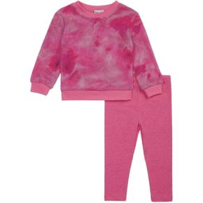 Splendid baby-girls Hot Pink Tie Dye Sweatshirt Set