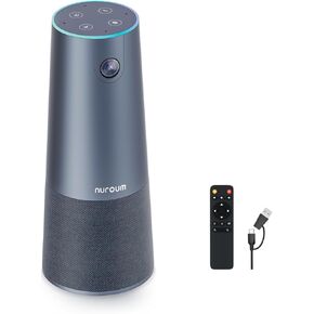 NUROUM C40(2nd Gen) 2K Video Conference Webcam with Microphone and Speaker, 5X Zoom, 4 Noise Cancelling Mics Conference Room Camera, 120°Ultra Wide Angle, 16ft Voice Pickup, for Zoom/Skype/Teams