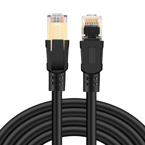 Tianle Cat8 Ethernet Cable, High Speed 26AWG LAN Network Cable 40Gbps 2000Mhz SFTP with Gold Plated RJ45 for PC, Router, Switch, Modem, Smart TV, PS4, Game Console, 6ft
