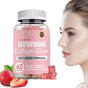 Glutathione Collagen Glow, Glutathione Collagen Glow Gummies, Collagen Gummies for Women Skin Care,Korean Collagen Gummies to Rejuvenate Your Skin (2PCS)