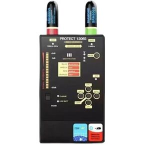 Supreme Protect 1206S Professional Digital RF Signal Scanner - Detects GSM, Bluetooth, Wi-Fi, RF Signals (50MHz-12GHz) - Bug Detector, Hidden Camera Finder, Wireless Signal Scanner