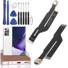 YHX-US Charging Port Replacement for Samsung Galaxy Note 20 Ultra 5G USB Dock Connector Flex Cable Microphone Replacement for Samsung Galaxy Note 20 Ultra 5G N986U N986B with Screwdrivers