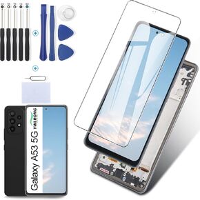 YWLRONG Display for Samsung Galaxy A53 5G A536 A536B 5G OLED Screen Replacement Touch Digitizer Panel Assembly Part with Tool(Support Fingerprint)