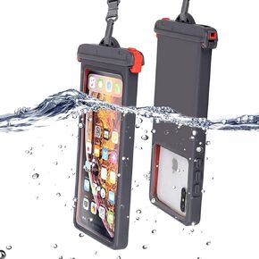Universal Diving Case for iPhone and Samsung Galaxy Series Smartphones, Professional Diving Surfing Swimming Snorkeling 15m/50ft Waterproof Protective Photography Dry Bag with Lanyard(Grey)