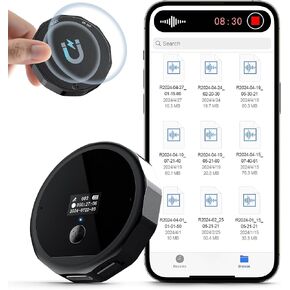 128G (1600 Hour) Magnetic Voice Activated Recorder, Portable Recording Device MP3 Records with 72 Hours Battery Time, USB-C Audio Recorder for Work,Lectures,Meetings,Interviews,Classroom