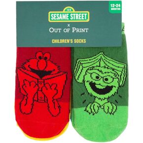 Out of Print Literary and Book-Themed Unisex Cotton Toddler Socks for Book Lovers, Readers, and Bibliophiles