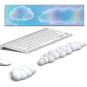 Ultra-Soft Keyboard and Mouse Wrist Rest for Computer – Pressure Relief Padding, Contoured Shape for Proper Alignment, Anti-Slip Base, Modern Look, Portable, Injury Prevention