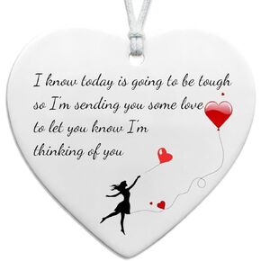 I'll Always Be Here for You Keepsake, Tough Times Gift, Supportive Friend Gift, Heart Ornament, Ceramic, Long Distance Friendship Gift (I'm Right here)