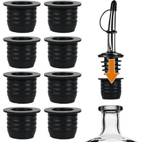 12 Pack Liquor Pour Spout Adapters, Pour Spouts for Large Neck Liquor Bottles, Liquor Bottle Pourers for Alcohol Olive Oil up to 1 inch/25 mm Neck