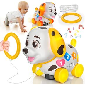 Musical Puppy Toy for 1 Year Old Girl Boy Gifts, Crawling & Walking Baby Toys 6-12-18 Month Old Boy, Toddler Bilingual Learning Birthday Gift for One Year Old Girl