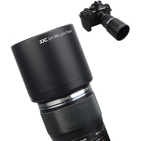 JJC Reversible Lens Hood Shade Cover Protector for Olympus M.Zuiko Digital ED 60mm F2.8 Macro Lens Replaces Olympus LH-49 Lens Hood, Allows The use of Original 46mm Lens Caps After Reverse