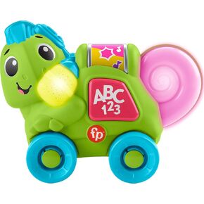 Fisher-Price Baby Learning Toy Link Squad Crawl ‘n Colors Chameleon with Music & Lights for Ages 9+ Months, Compatible Only with Link Squad Items