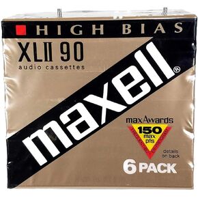 Maxell Xlii 90 أشرطة صوتية عالية التحيز 6 عبوات