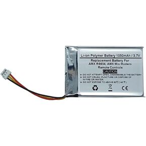 1050mAh 3.7V Replacement Battery for AMX RS634, AMX Mio Modero Remote Controls, AMX 54-0148-SA, AMX FG147-10, AMX MIO-RBP