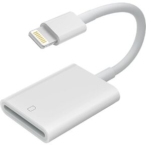 Lightning to SD Card Reader for iPhone, Apple MFi Certified Trail Camera Viewer Memory Card Adapter for iPhone 14/13/12/11/XS/XR/X/SE/8/7/iPad, Plug and Play (SD)