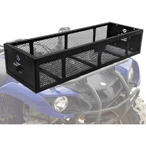 JY Performance ATV Rear Basket Universal Rear Drop Cargo Basket Rack for Camping/Fishing/Beach Side/Hiking