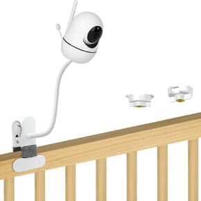 15.7 inch Flexible Baby Monitor Clip Mount for HelloBaby HB6550/HB65/HB40/HB6339/HB66/HB6550Pro, ANMEATE SM935E, Baby Camera Mount Holder Stand with, Attach to Baby Crib Without Without Tools