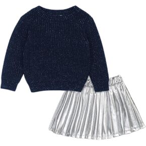 Splendid baby-girls Baby Girl Infant Glitter Lame Sweater Skirt SetBaby Girl Sweater Set