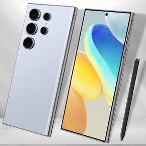 هاتف C24 Ultra 5G الذكي 6+256 جيجابايت، هاتف غير مقفل، كاميرا تكبير 48+108 ميجابكسل، شاشة عالية الدقة 6800 مللي أمبير في الساعة 6.8 بوصة هاتف خلوي غير مقفل، أندرويد 13.0، معرف الوجه/قفل بصمة الإصبع/هاتف GPS، قلم مدمج (برتقالي)