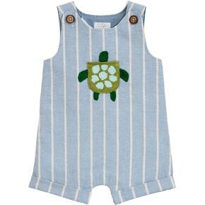 Mud Pie Unisex Baby Baby Boy Turtle Pocket Jon Jon;