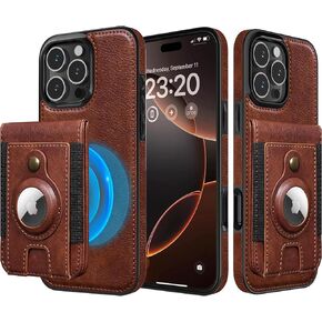 LOHASIC for iPhone 16 Pro Max Case, 2-in-1 Magnetic Detachable Wallet Leather Phone Case with Card Holder Protective Cover Compatible with MagSafe Wireless Charging 2024, Brown
