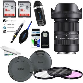 Sigma 18-50mm f/2.8 DC DN Contemporary Lens for Sony E + Deal-Expo Pro Accessories Bundle...