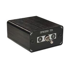SPRODIO 2 PORT 3.5mm Stereo Audio Switch Box AUX headphone Speaker Manual selector switcher Use 6A toggle switch (2 in 1 out / 1 in 2 out) -T21