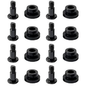 8PCS Mechanical HDD Retaining Screws 3.5 inch HDD Vibration Dampening Screws with Rubber Spacers Screw Fasteners 3.5-inch HDD for Chassis Support Black