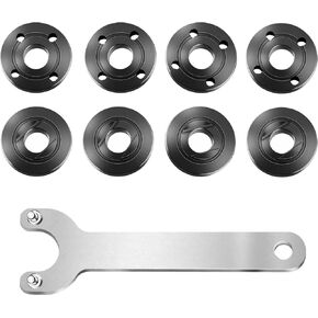 9Pcs Angle Grinder Nuts，1 Angle Grinder Wrench with 8 Angle Grinder Flange Nuts - Compatible with Dewalt, Bosch, Ryobi, Metabo Grinders