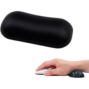 Wrist Rest for Mouse, Ergonomic Soft Silicone Wrist Cushion Support Pad, Mouse Wrist Pad with Non-Slip Base for Typing Pain Relief, Office, Home, Gaming, Computer, Black