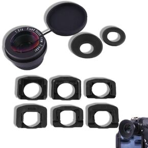 Eyepiece Magnifier Eyecup, 1.5X Fixed Focus Viewfinder Eyepiece Magnifier Eyecup Zoom Viewfinder Eyepiece with Cover Eyepiece Magnifier Eyecup Accessory for DSLR Camera
