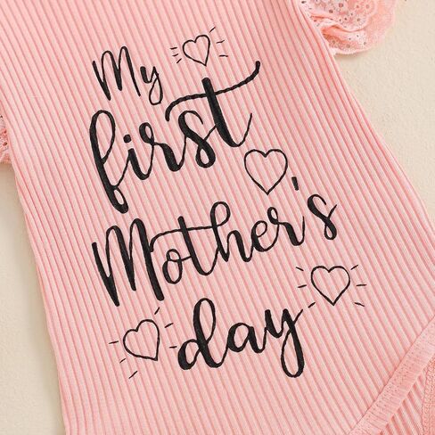 MoZiKQin Baby Girl Clothes Newborn Outfit Short Sleeve Ribbed Romper Floral Shorts Headband Infant 3Pcs Clothing Set in Saudi Arabia