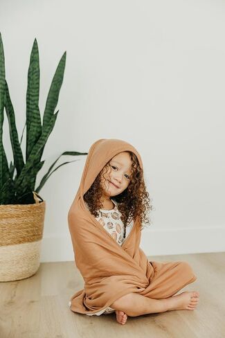 Copper Pearl Hooded Bath Towels Premium Knit/Terry Cloth Baby Towels with Hood, Pockets, and Cool Designs - Great to Gift and Make Bath Time Fun - Baby Bath Towel, Pecan in Saudi Arabia