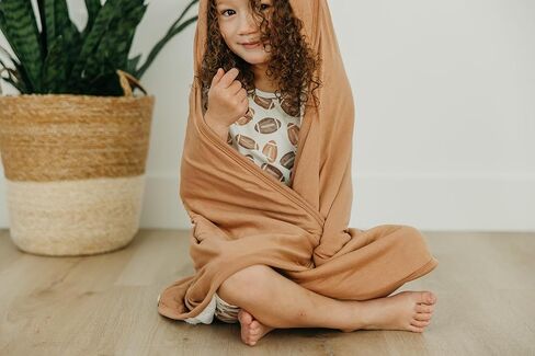 Copper Pearl Hooded Bath Towels Premium Knit/Terry Cloth Baby Towels with Hood, Pockets, and Cool Designs - Great to Gift and Make Bath Time Fun - Baby Bath Towel, Pecan in Saudi Arabia