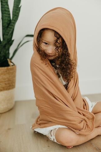 Copper Pearl Hooded Bath Towels Premium Knit/Terry Cloth Baby Towels with Hood, Pockets, and Cool Designs - Great to Gift and Make Bath Time Fun - Baby Bath Towel, Pecan in Saudi Arabia
