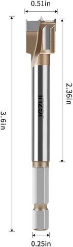 5Pcs Drill Bit Set for Woodworking, Various Sizes, Carbide Tipped Wood Hole Saw Auger Opener, Hole Opener Hinge Hole Cutter for Woodworking, Plastic, Plywood Products (5 Bit Set) in Kuwait