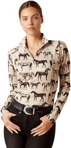 قميص ARIAT للسيدات Sun Stopper 2.0 Baselayer Party Punch Dot 10039358 in Saudi Arabia