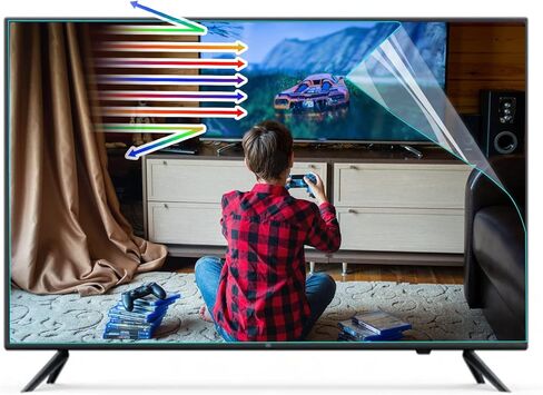 Anti Glare Film for TV 55 inch,Anti Blue Light Relieve Eye Strain and Reduce TV Screen Glare,55 inch Glare Film,55 inch TV Screen Protector Film in Kuwait