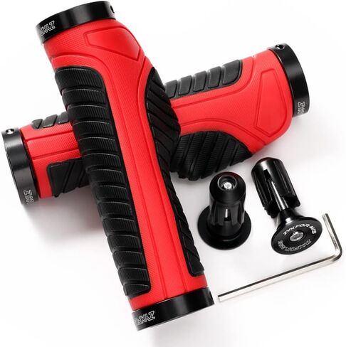 Bike Handlebar Grips, Non-Slip Ergonomic Design Bicycle Grips, Aluminum Double Lock-on Mountain Bike Grips with Multiple Colors for MTB BMX Scooter Downhill Foldable Urban Bikes in Saudi Arabia