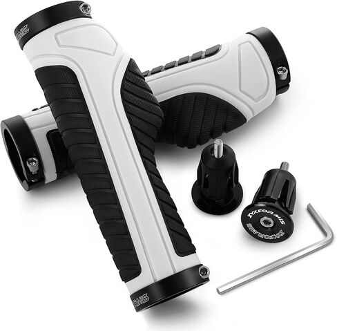Bike Handlebar Grips, Non-Slip Ergonomic Design Bicycle Grips, Aluminum Double Lock-on Mountain Bike Grips with Multiple Colors for MTB BMX Scooter Downhill Foldable Urban Bikes in Saudi Arabia