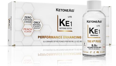 KetoneAid Ketone Ester Drink Shot | Ready to Drink with 5 G Ketone (Mono) Ester Per Bottle | No Sugar, No Caffeine | 2 Serving Per Bottle (1 Count) in Saudi Arabia