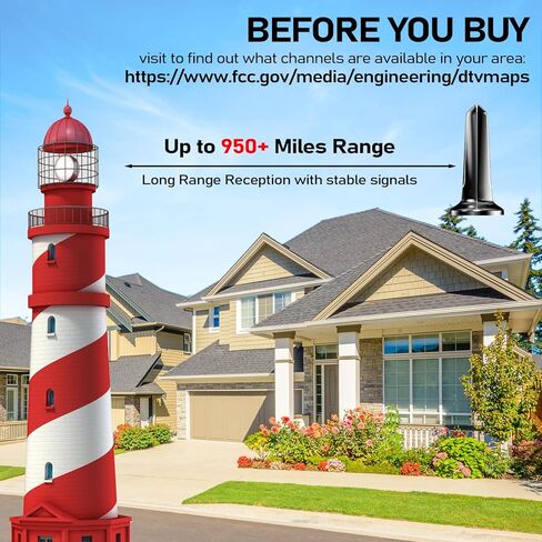 أفضل هوائي تلفزيون لعام 2024 للتلفزيون الذكي، هوائي التلفزيون الرقمي داخلي، مضخم داخلي خارجي للقنوات المحلية يدعم 4K 8K HDTV 1080p in Kuwait