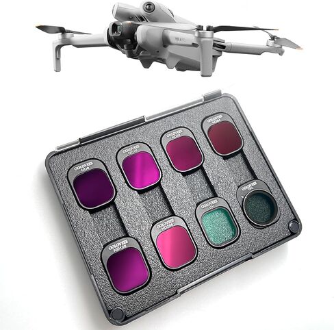 ND & CPL Lens Filter Set for DJI Mini 4 Pro (Aluminum Frame),8 Pack ND8 ND16 ND32 ND64 ND128 ND256 UV CPL,Multi-Coated HD Optical Glass Polarizer,DJI Mini 4 Pro Drone Lens Accessories in Saudi Arabia