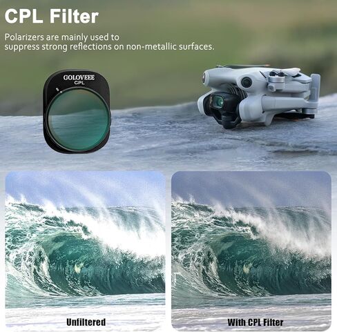 ND & CPL Lens Filter Set for DJI Mini 4 Pro (Aluminum Frame),8 Pack ND8 ND16 ND32 ND64 ND128 ND256 UV CPL,Multi-Coated HD Optical Glass Polarizer,DJI Mini 4 Pro Drone Lens Accessories in Saudi Arabia